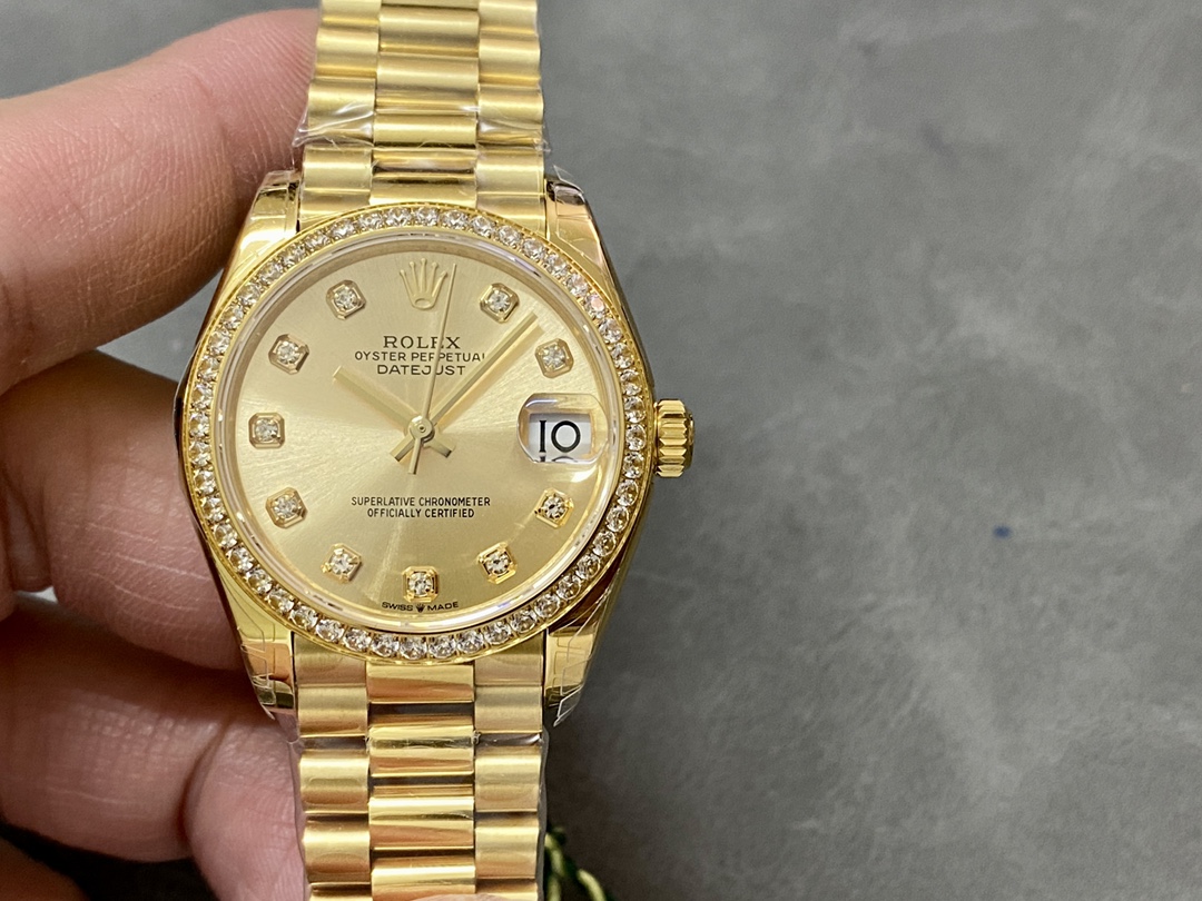 Rolex Datejust 31 Yellow Gold Champagne Dial 278288RBR 0005 Women's Watch